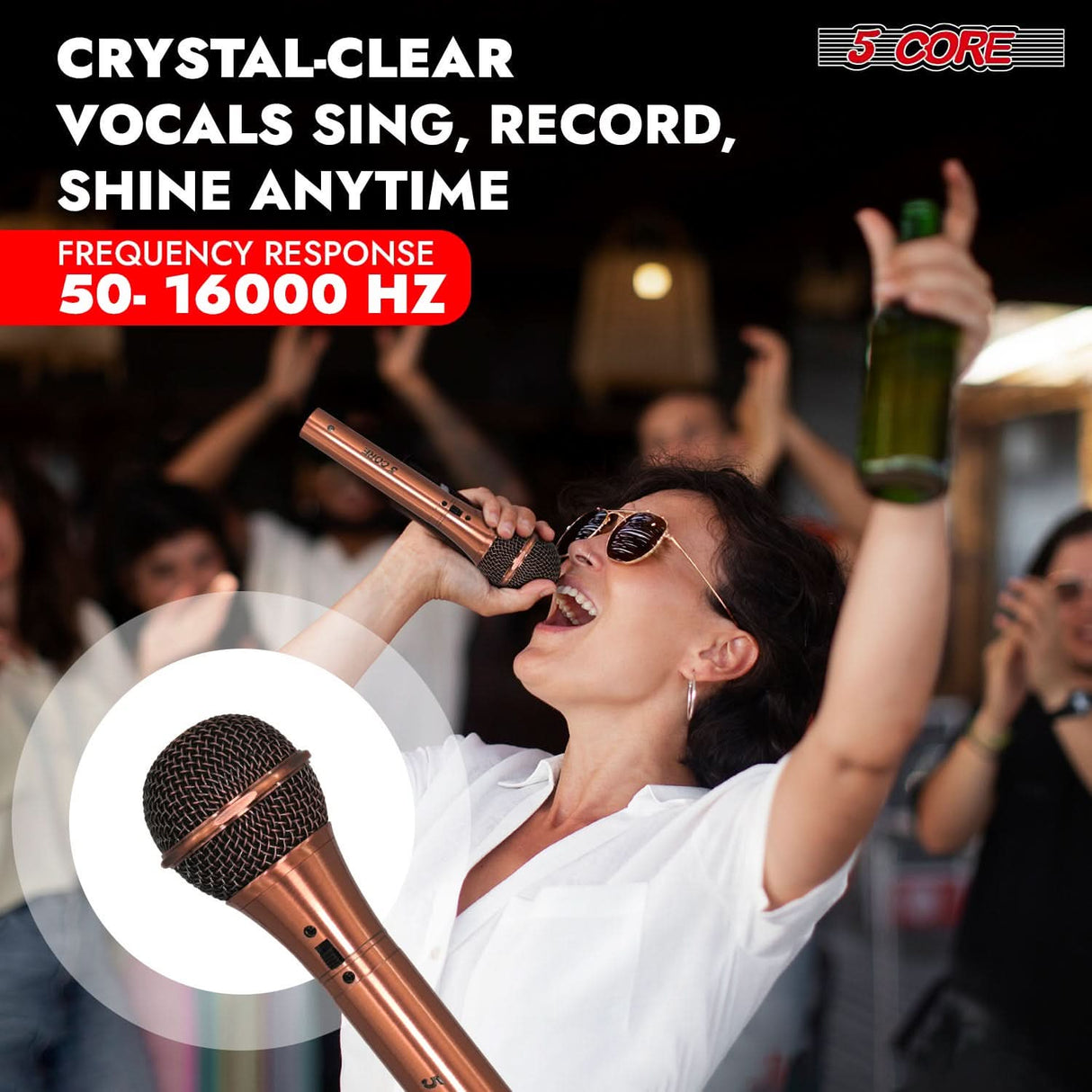 Premium 5Core dynamic mic built for robust and clear sound capture