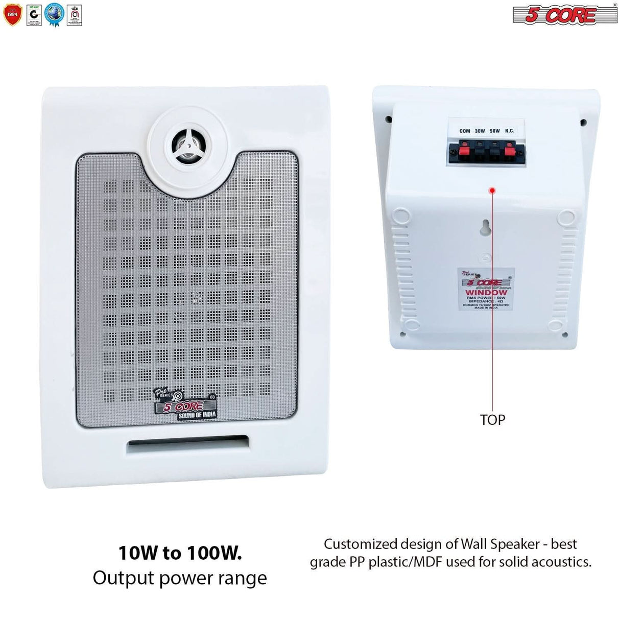 5Core high performance outdoor speakers, ceiling mount wall speakers 50W RMS, 4Ohms