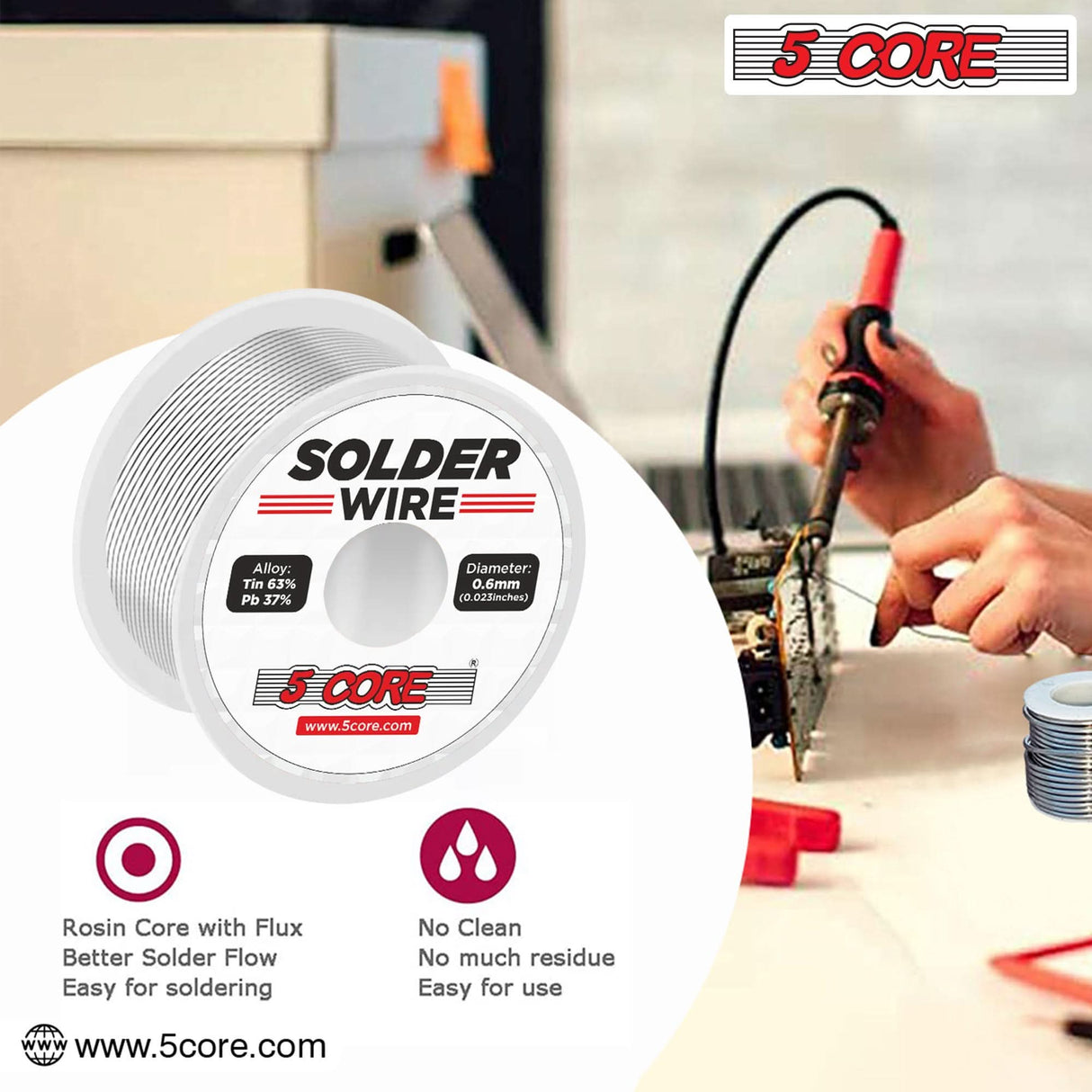 5 Core solder wire made of tin lead for DIY soldering projects