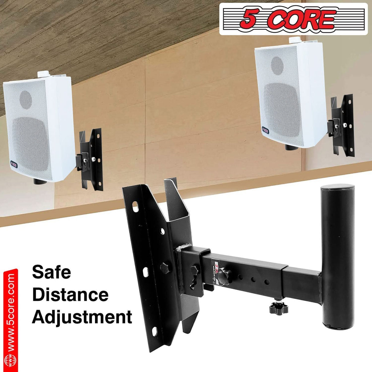 Multi-directional wall speaker mount for custom setups