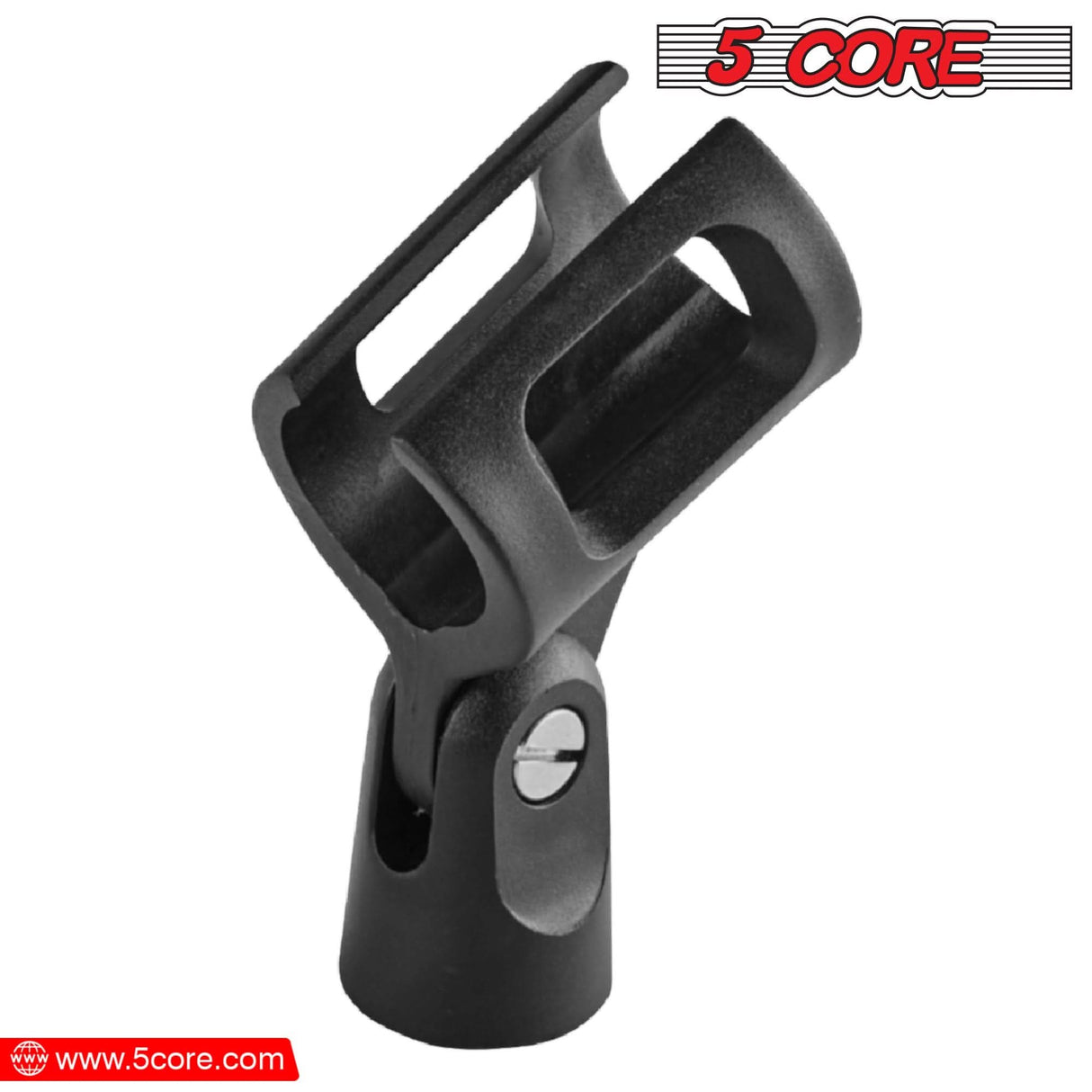 5 Core Microphone Clip Holder 2 Pieces with Screw Adapters 5/8 to 3/8 Inch