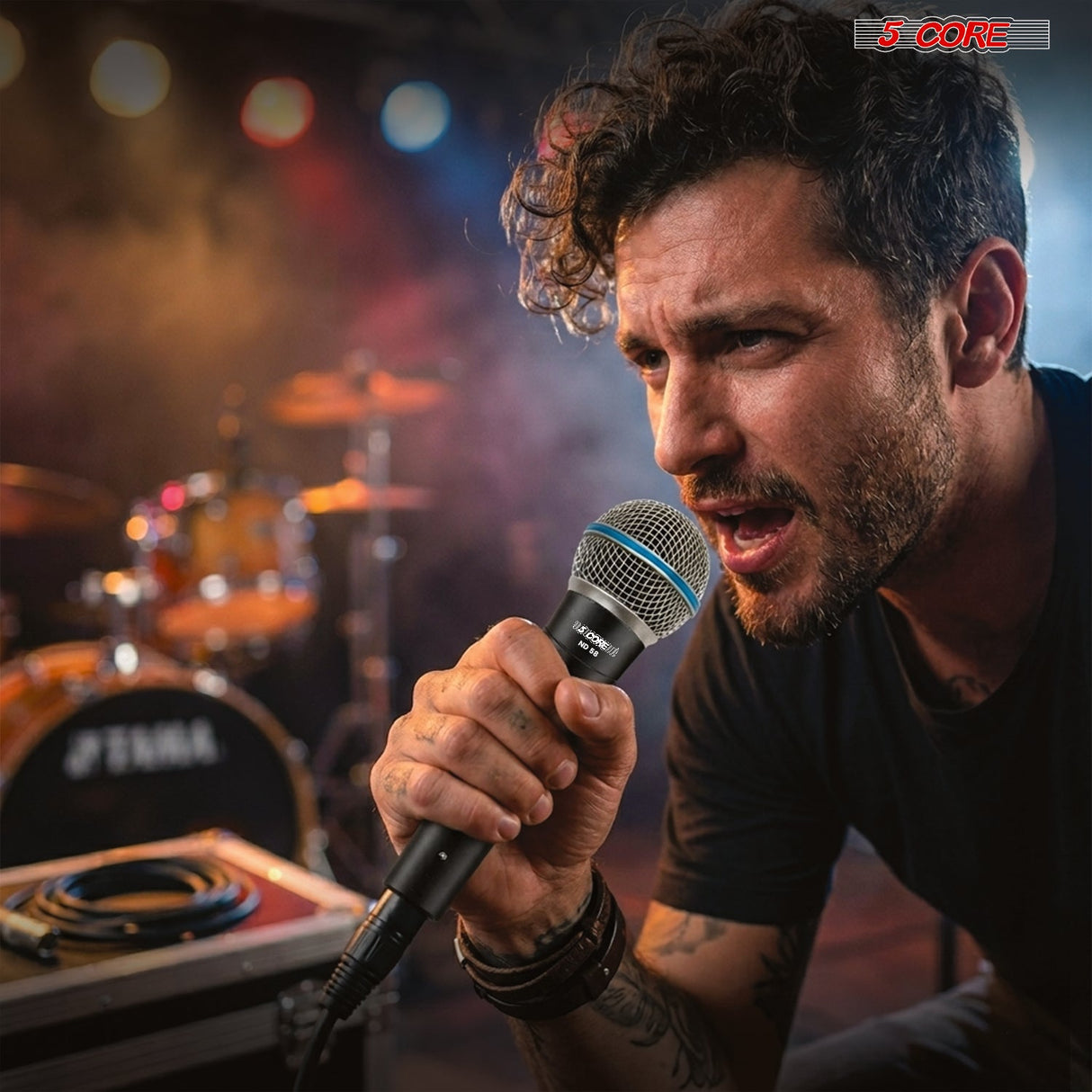 5 Core Microphone Professional Dynamic Mic Karaoke Singing XLR Wired Micrófono