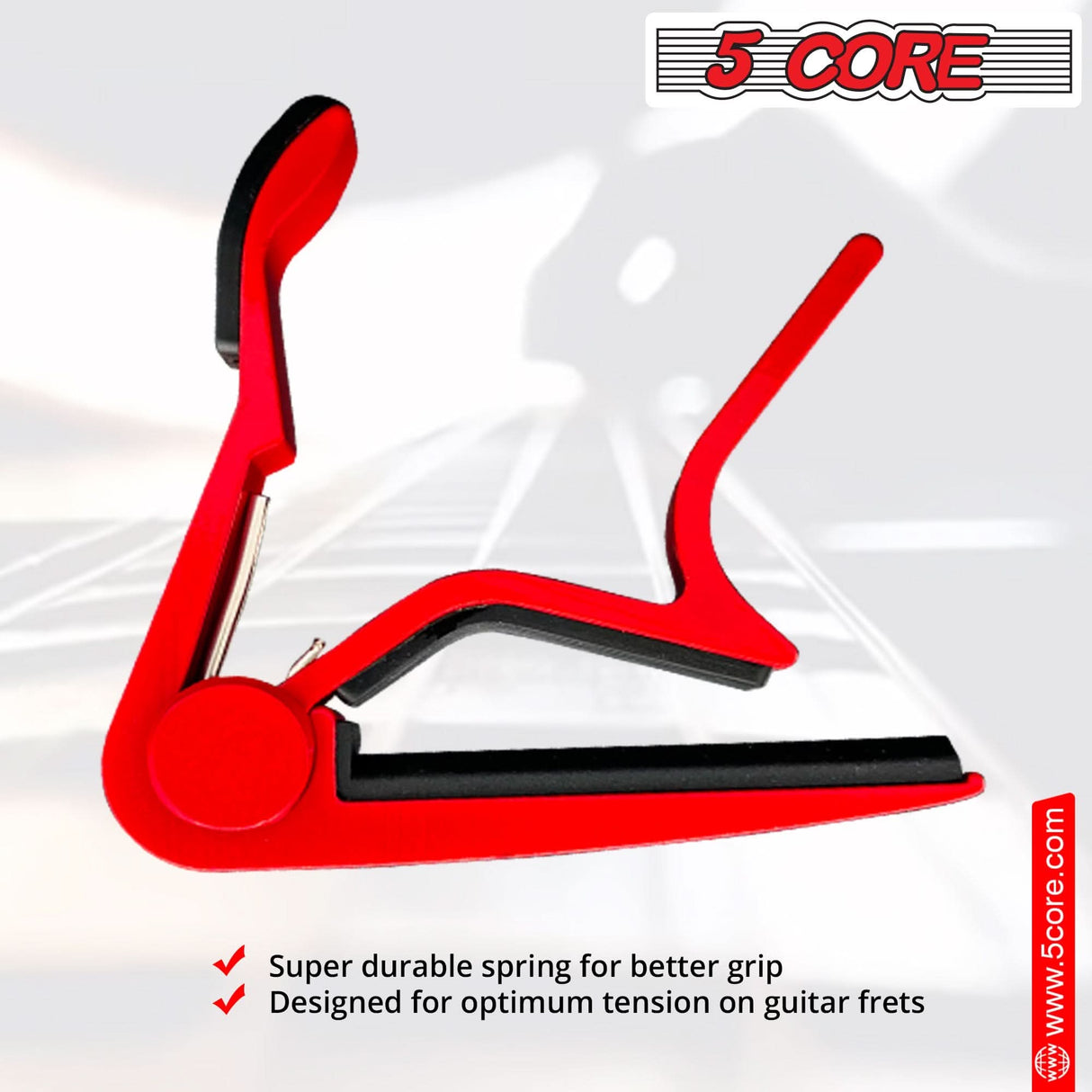 Acoustic Electric Guitar Capo: 5 Core pair of capos for banjo, mandolin, and ukulele.