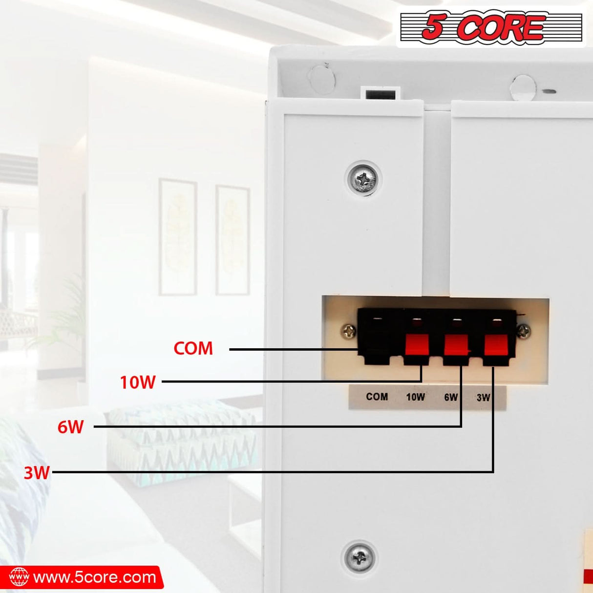 Speakers Stereo In Wall 100W Peak Passive