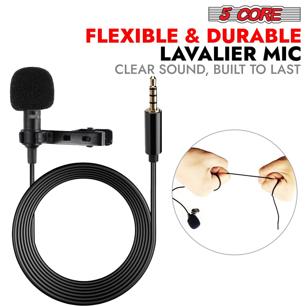 High-Quality 3.5mm Omnidirectional Lavalier Microphone