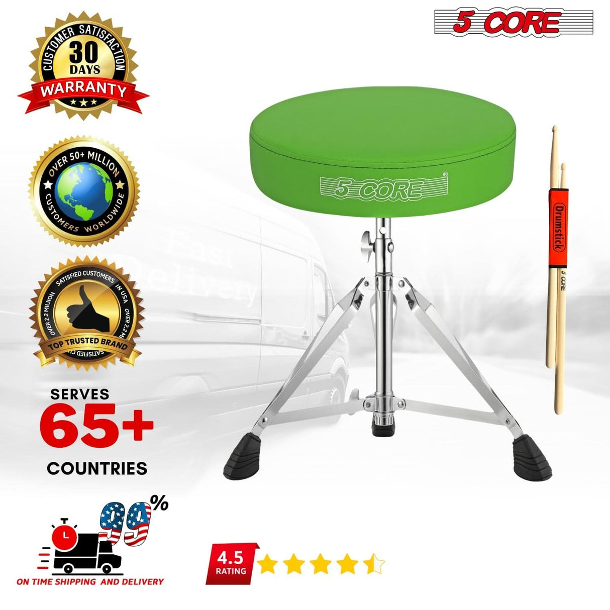Portable and ergonomic drum throne with practice pad