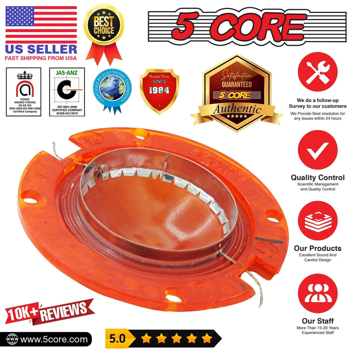 5Core 2-inch phenolic voice coil diaphragm for horn driver compression