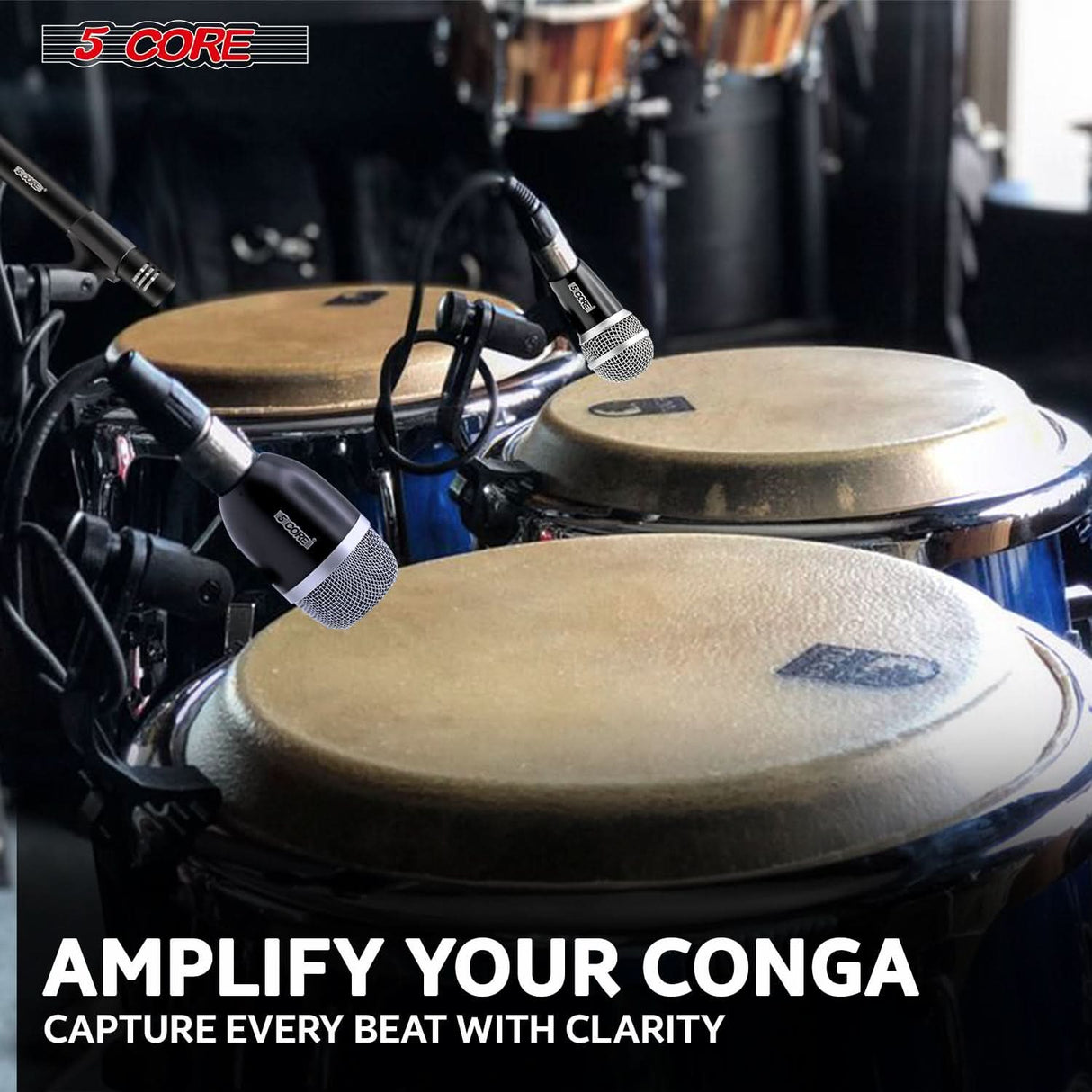 5Core Conga Drum microphone kit precision sound capture view