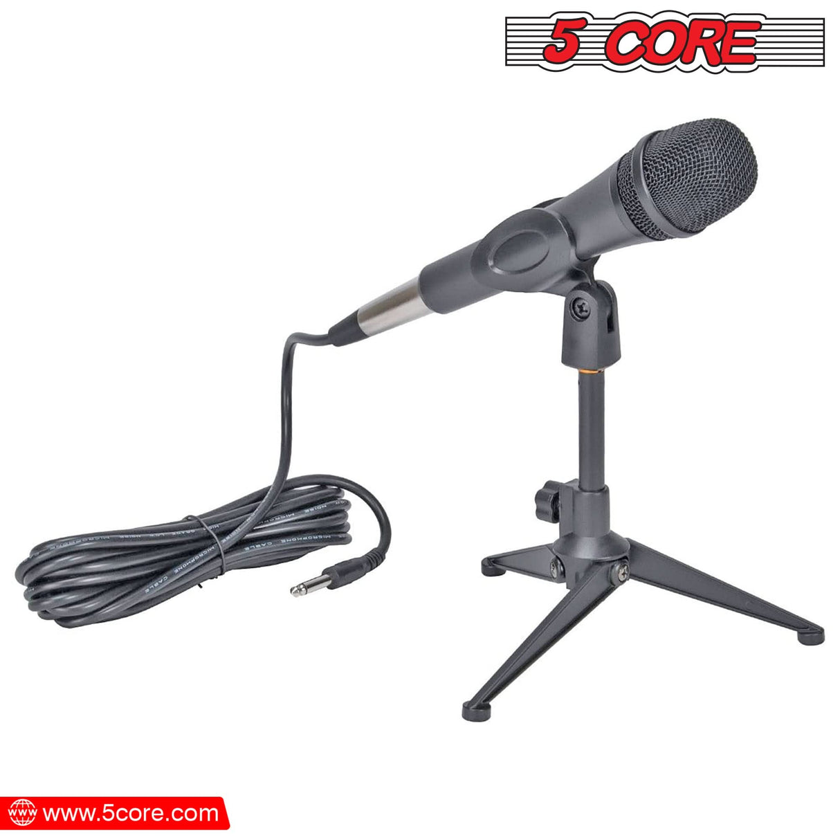 5 Core Microphone Clip Holder 2 Pieces with Screw Adapters 5/8 to 3/8 Inch
