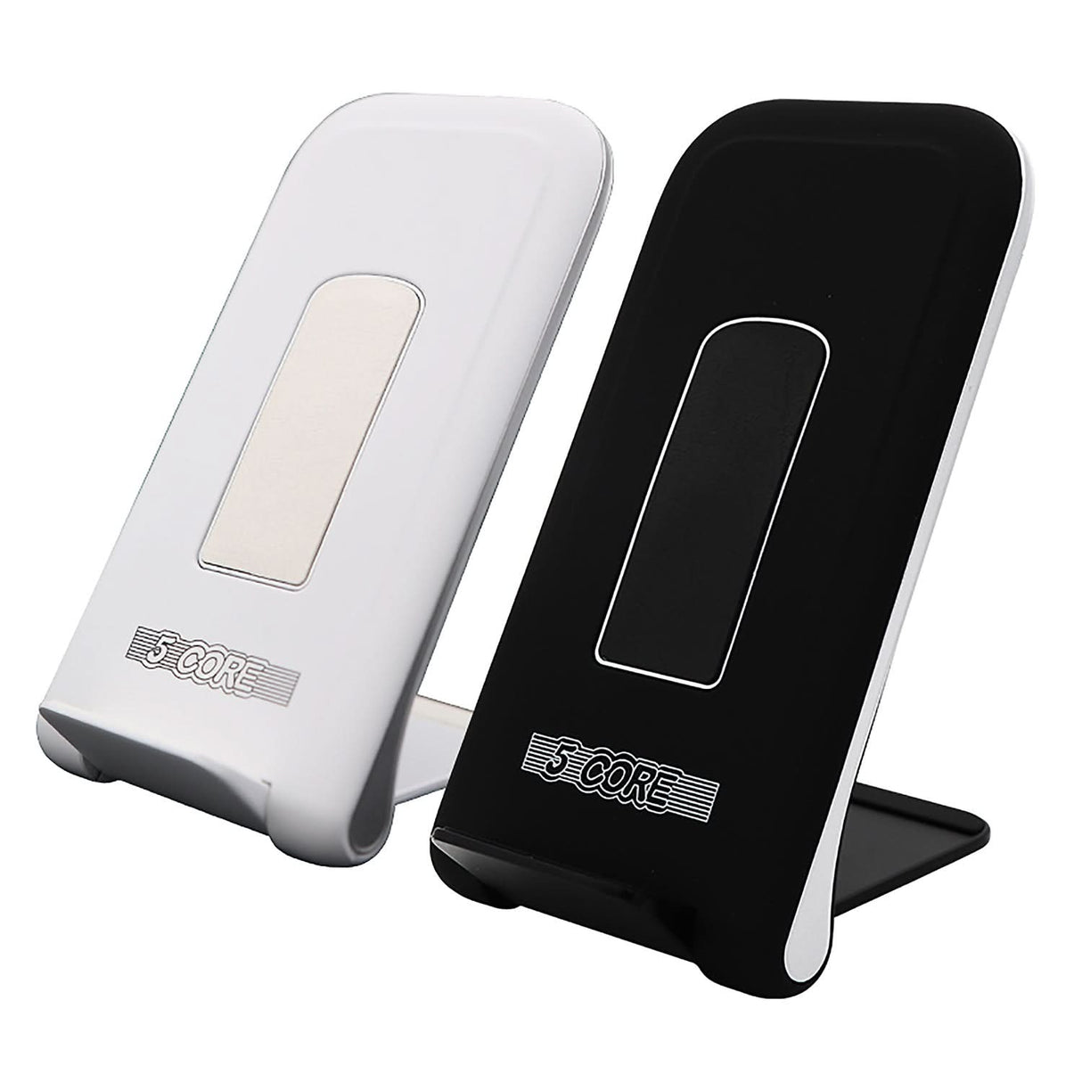 5 Core Wireless Charging Stand 2 Pieces 10W Fast Wireless Charger Station with Sleep-Friendly Light