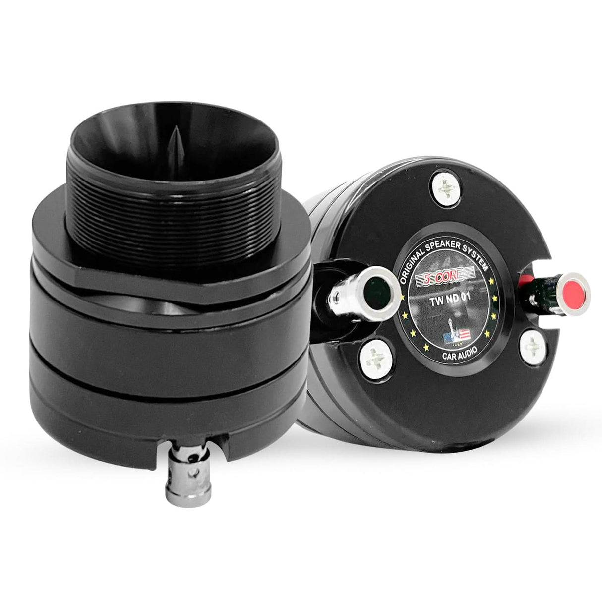 5Core Super Tweeter 2Pc 1" Car Audio Speaker 60W Max Power 4 Ohm Titanium Diaphragm Neodymium Magnet