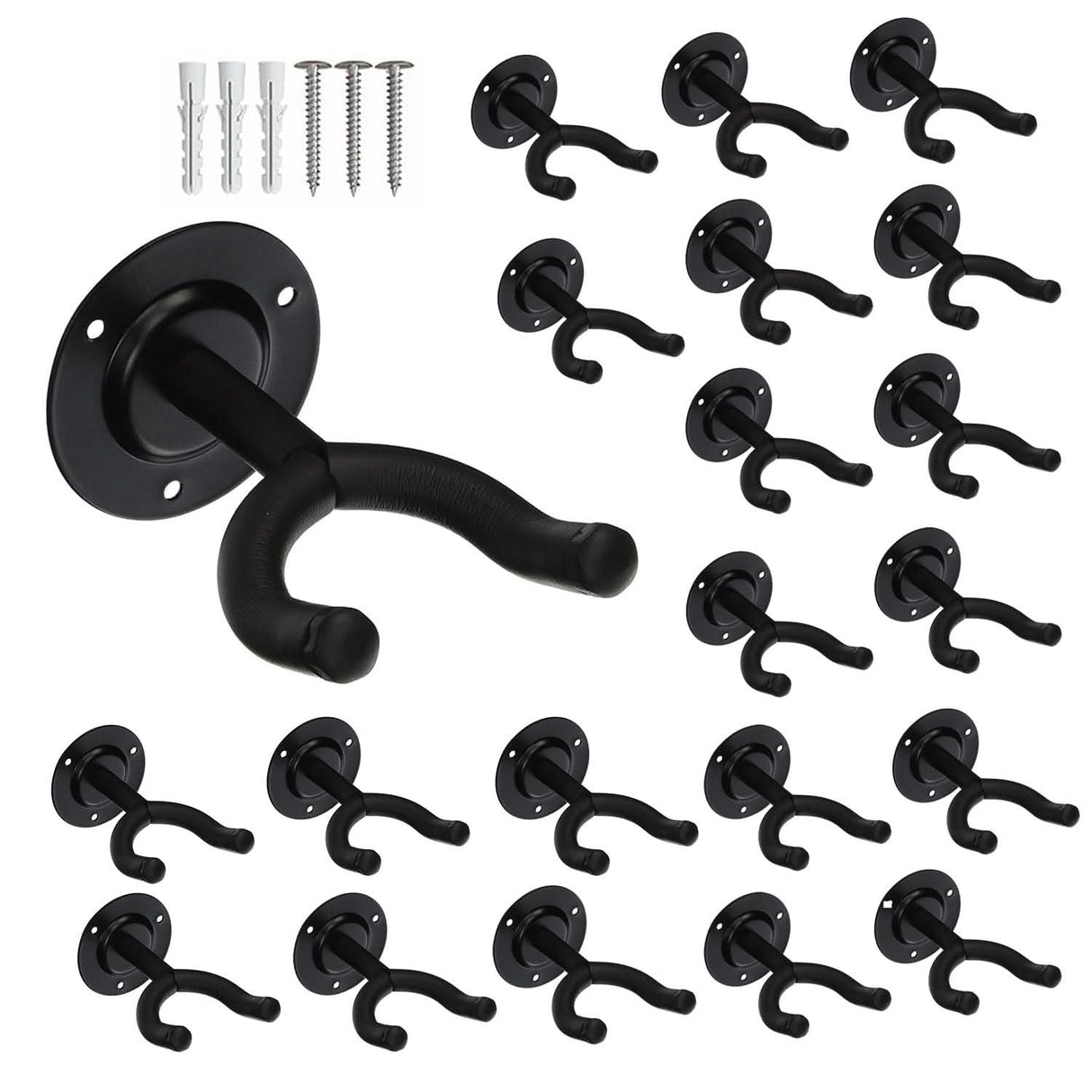 5 Core Guitar Wall Mount 3Pc Wall Mount for Classical Electric Acoustic Bass Guitars for Home Studio