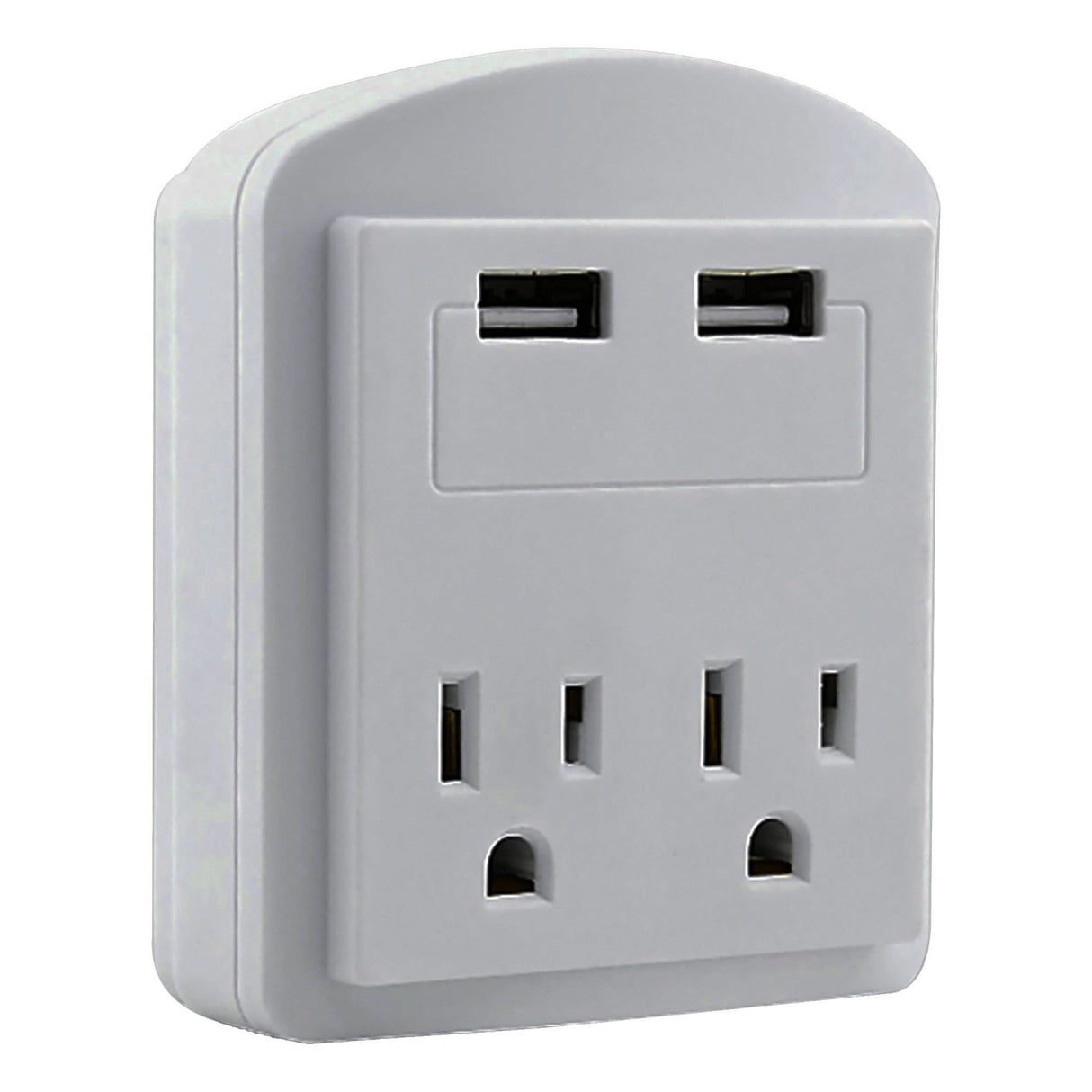 5 Core travel plug adapter with dual USB ports and surge protection