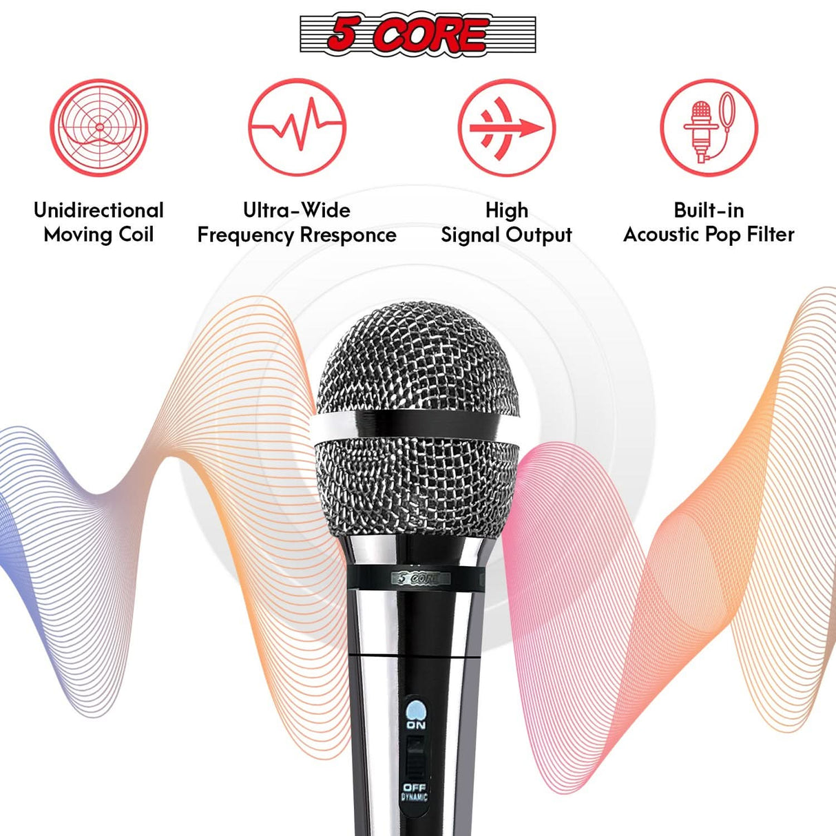 Dynamic XLR microphone ideal for singing, streaming, and podcasting