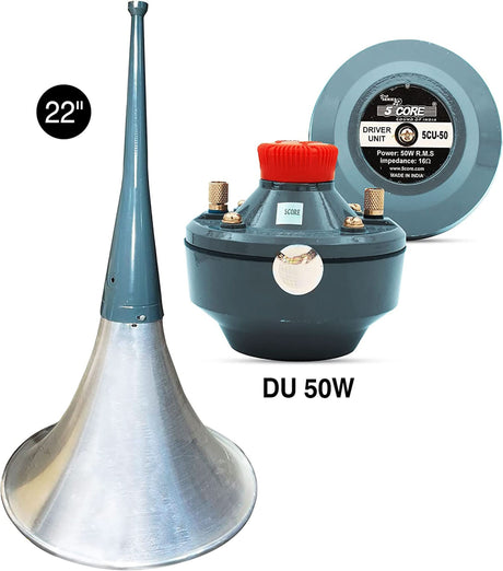 High-efficiency 5 Core compression driver with 22 inch trumpet throat