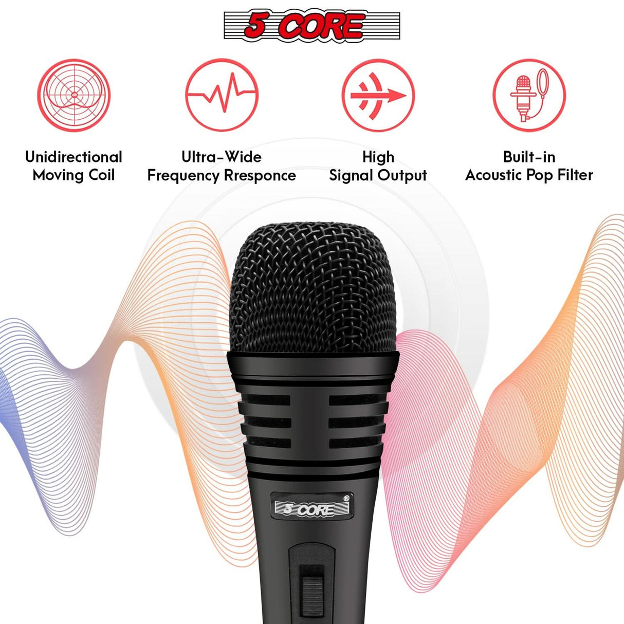 Crystal-clear sound quality mic for vocals, speech, and live shows