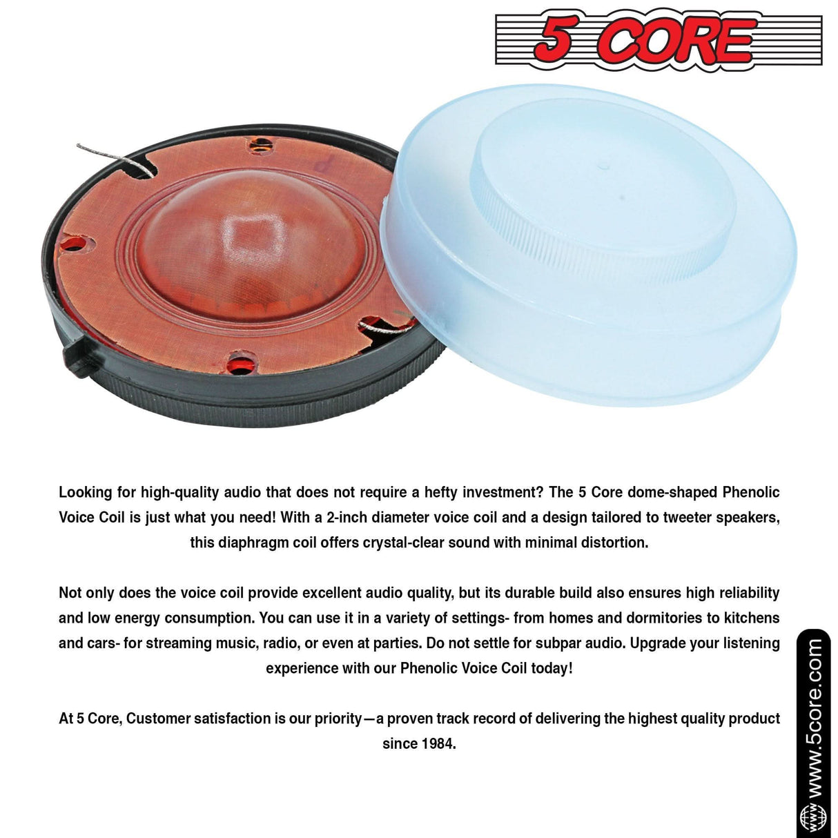 5Core 2-inch voice coil diaphragm with phenolic material for compression horn drivers