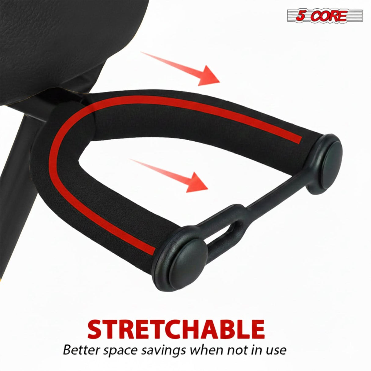 5Core Guitar Stool 3.15" Padded Chair Foldable Heavy Duty Music Seat Built in Foot Rest Guitar Stand
