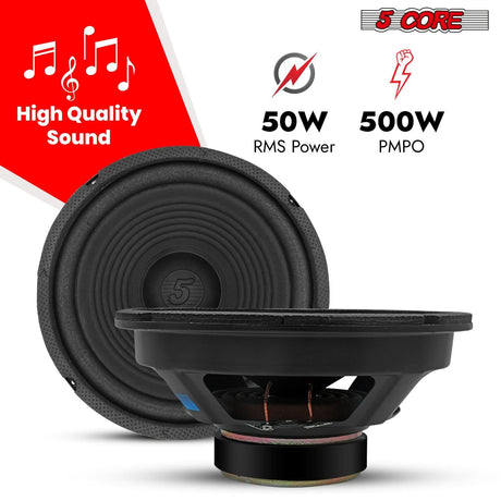 5 Core 8 Inch Subwoofer Speaker 500W Combined Peak 4Ohm Replacement Car Bass Sub Woofer