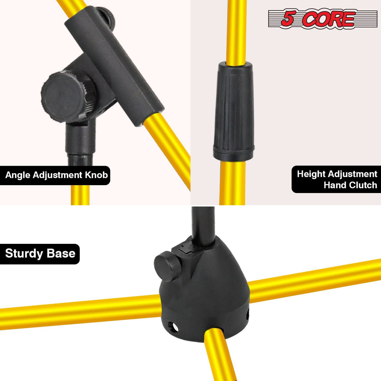 5Core Tripod Mic Stand 2Pcs Adjustable Holder Floor Microphone Boom Arm