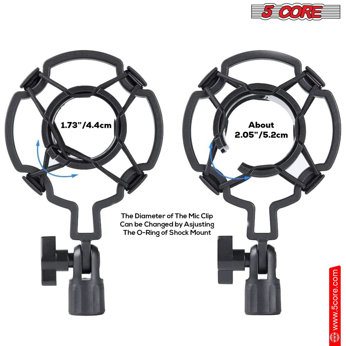 5Core professional condenser cardioid mic podcast bundle with boom arm