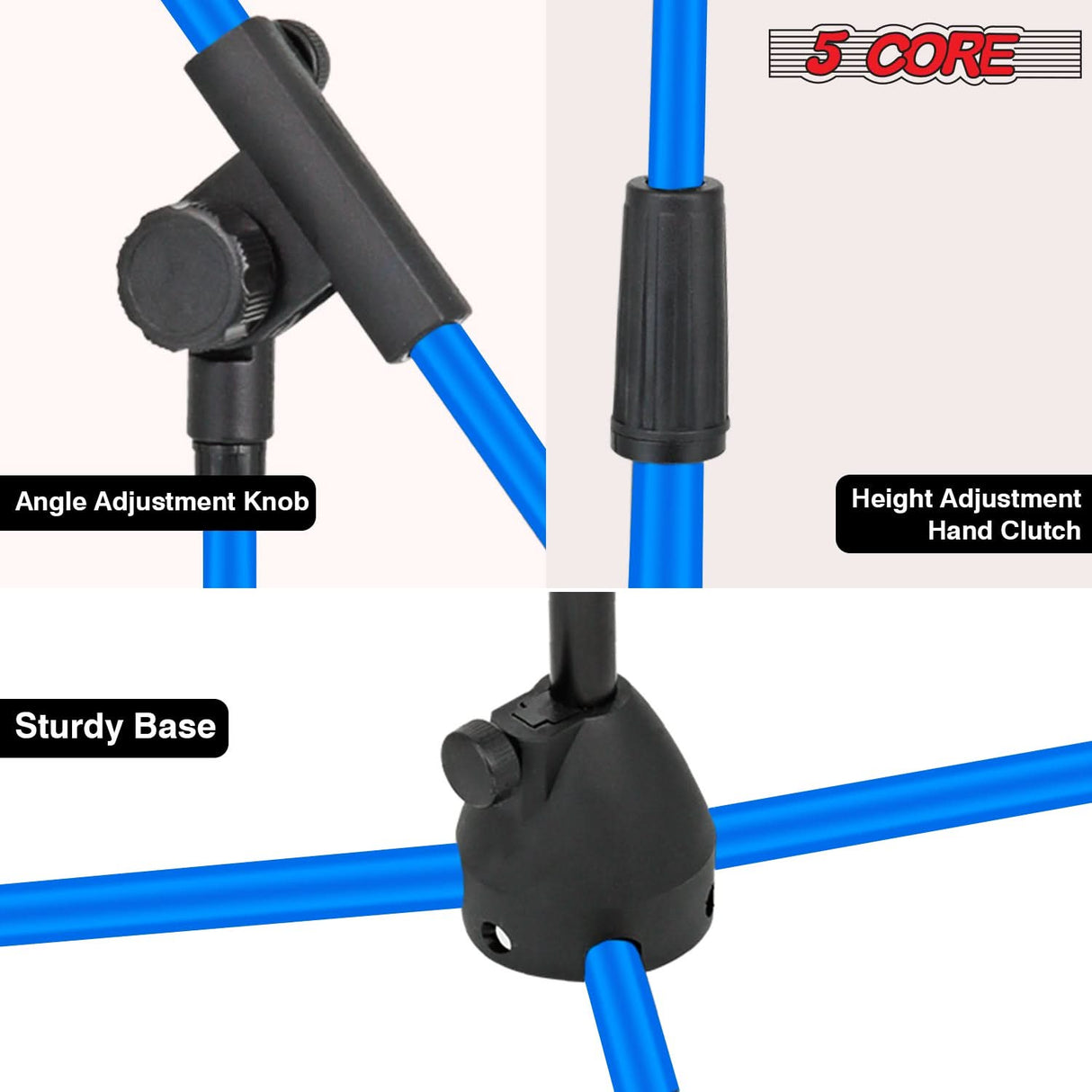 5Core Tripod Mic Stand 2Pcs Adjustable Holder Floor Microphone Boom Arm