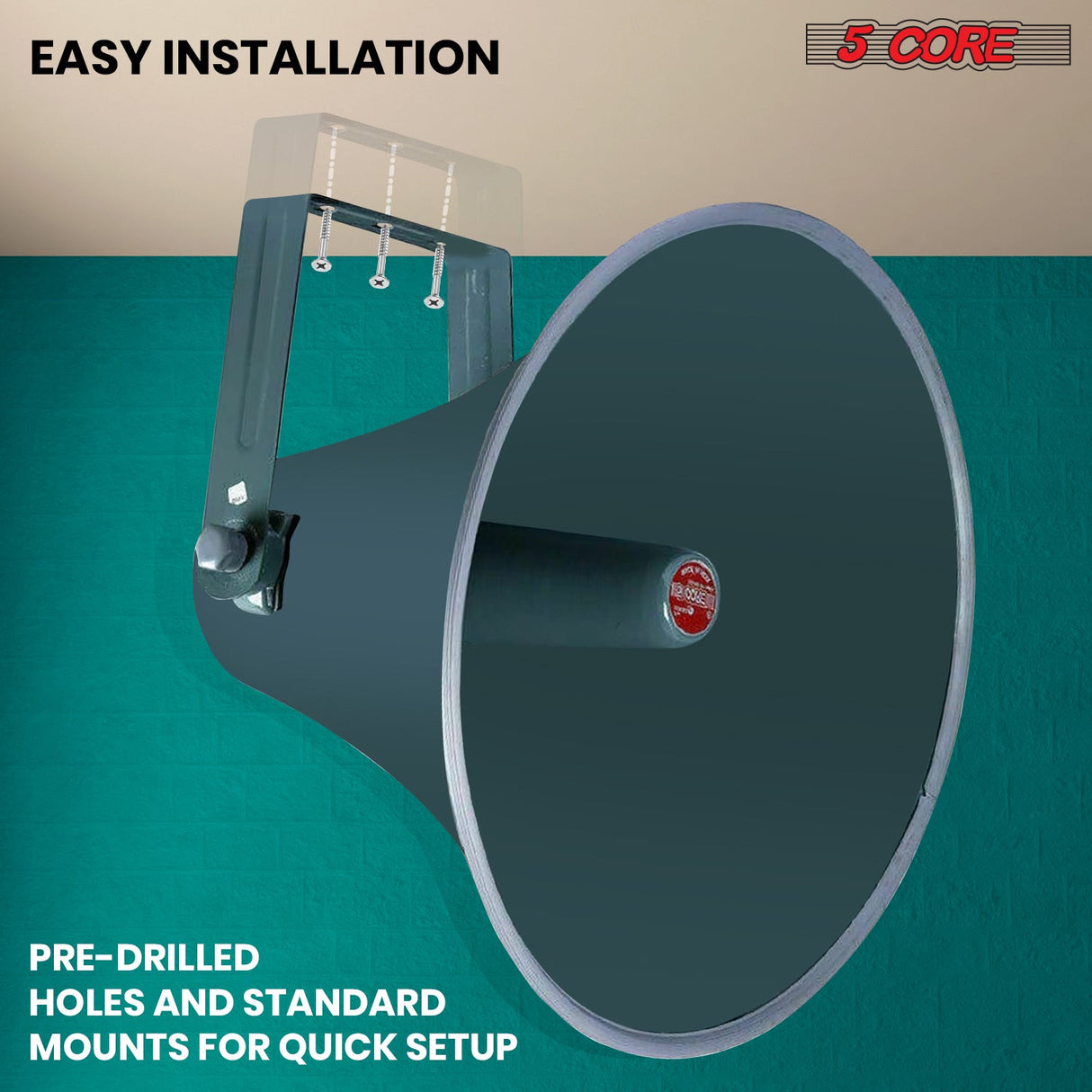 5 Core PA Speaker Paging Horn Throat All Weather Use Support Wide Range of Compression Drivers