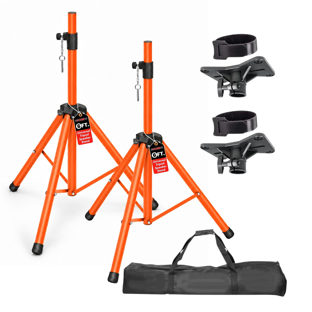 5 Core Speaker Stand Tripod Pair Adjustable PA DJ Universal Pole Mount