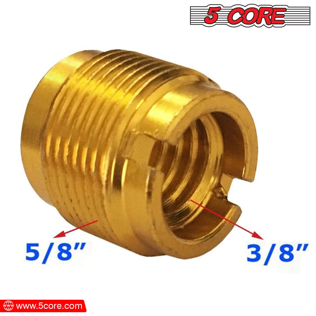 5 Core Microphone Clip Holder 2 Pieces with Screw Adapters 5/8 to 3/8 Inch