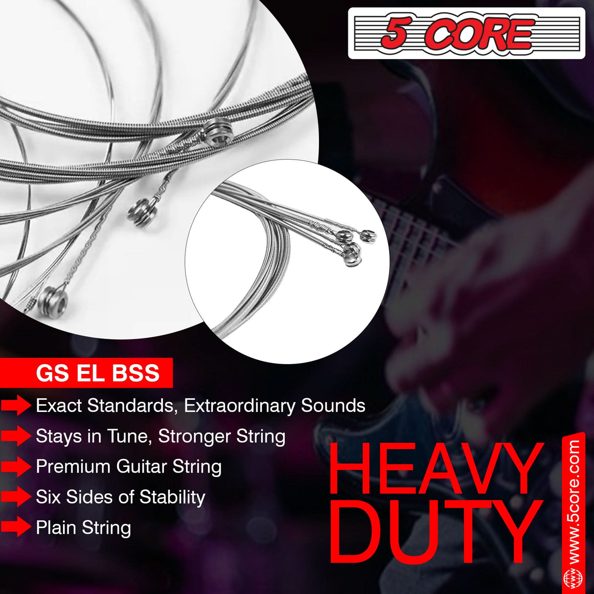 5 Core Bass Guitar Strings Brass Phosphor Bronze Extra Light Gauge Bright Tone 6 String Set