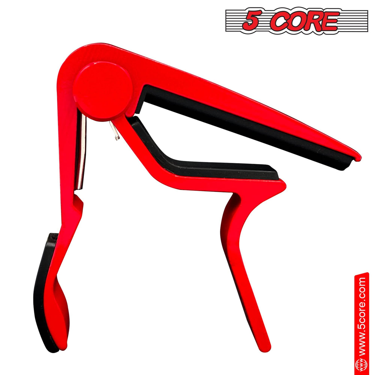 Classic Guitar Capo: 5 Core clip capo for 6-string guitars, banjos, mandolins, and ukuleles.