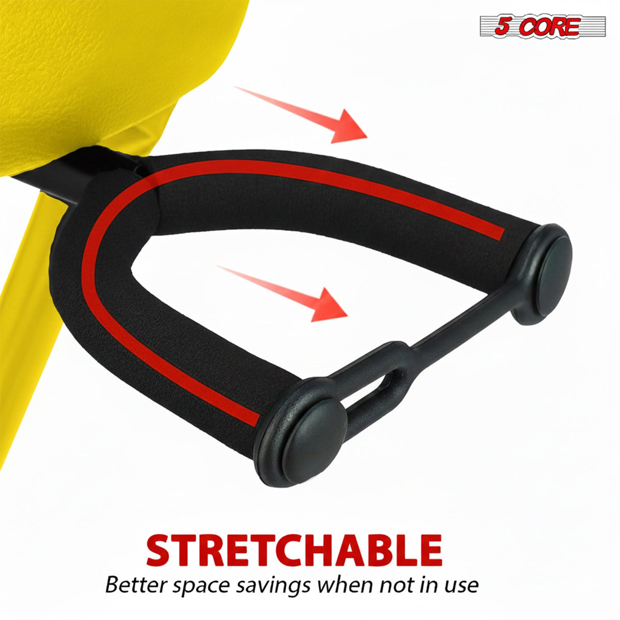 5Core Guitar Stool 3.15" Padded Chair Foldable Heavy Duty Music Seat Built in Foot Rest Guitar Stand