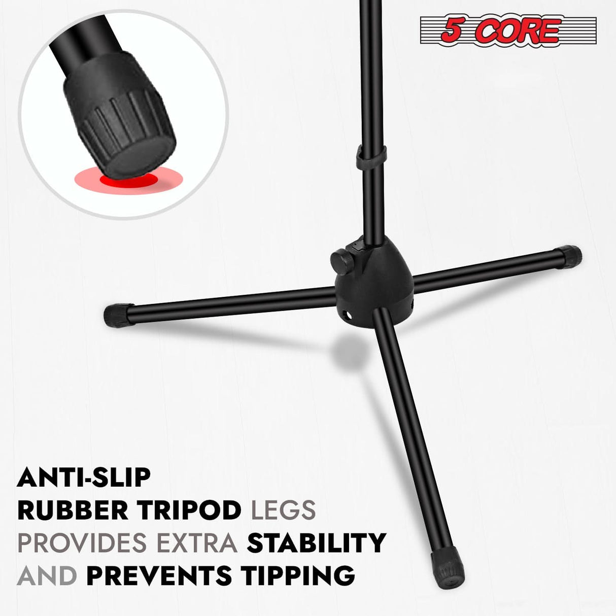 5Core Tripod Mic Stand 2Pcs Adjustable Holder Floor Microphone Boom Arm