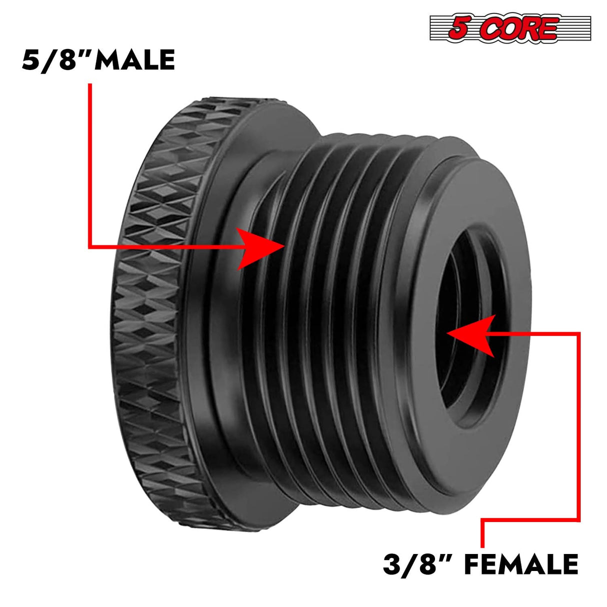 5 Core Mic Stand Adapter 12 Pieces 5/8 Male to 3/8 Female Screw Thread Conversion Connector