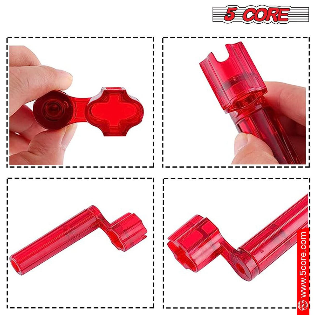 5Core Guitar String Winder Professional Guitars Tools Peg Winder with Bridge Pin Remover