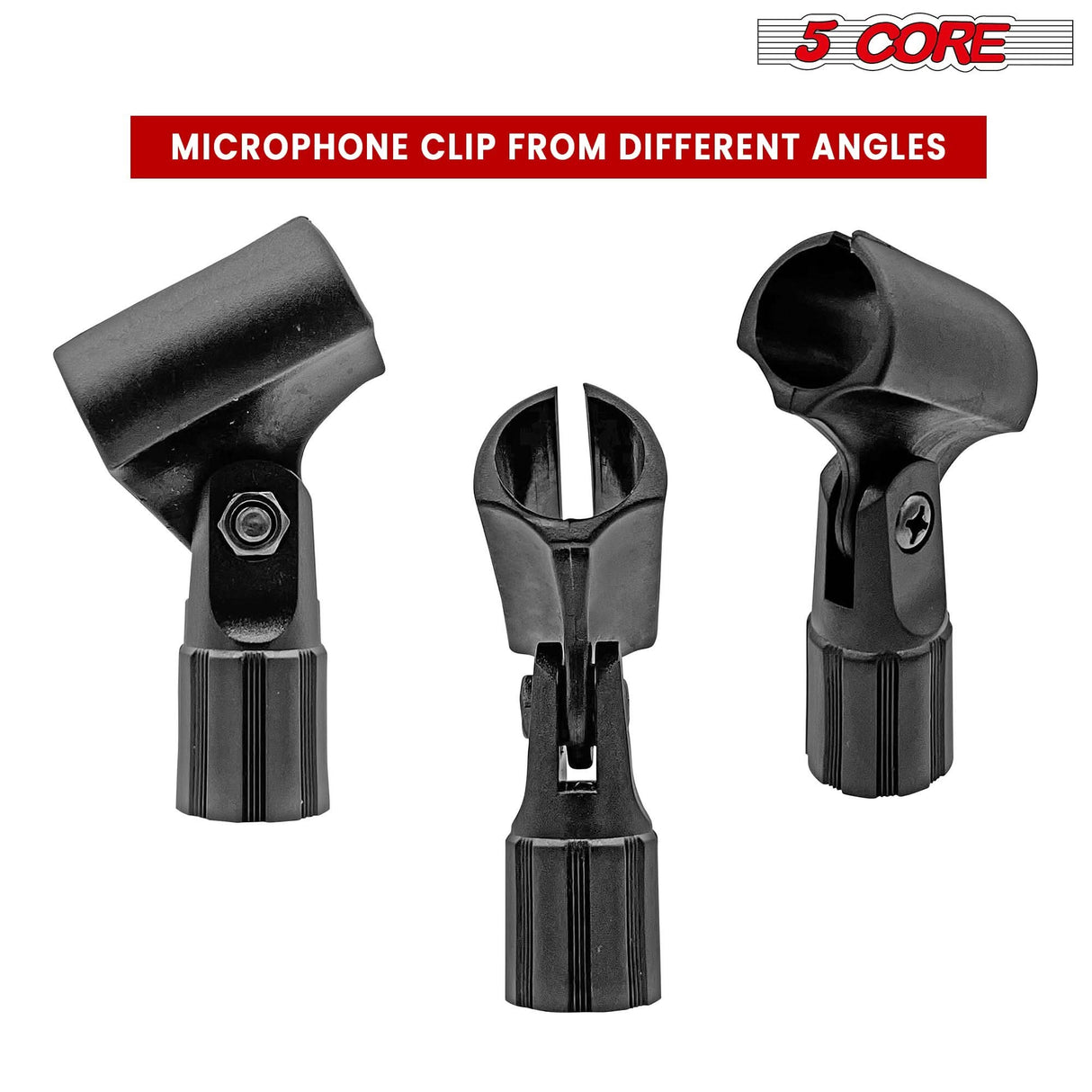 Reliable mic clip holders with included screw adapters for microphones