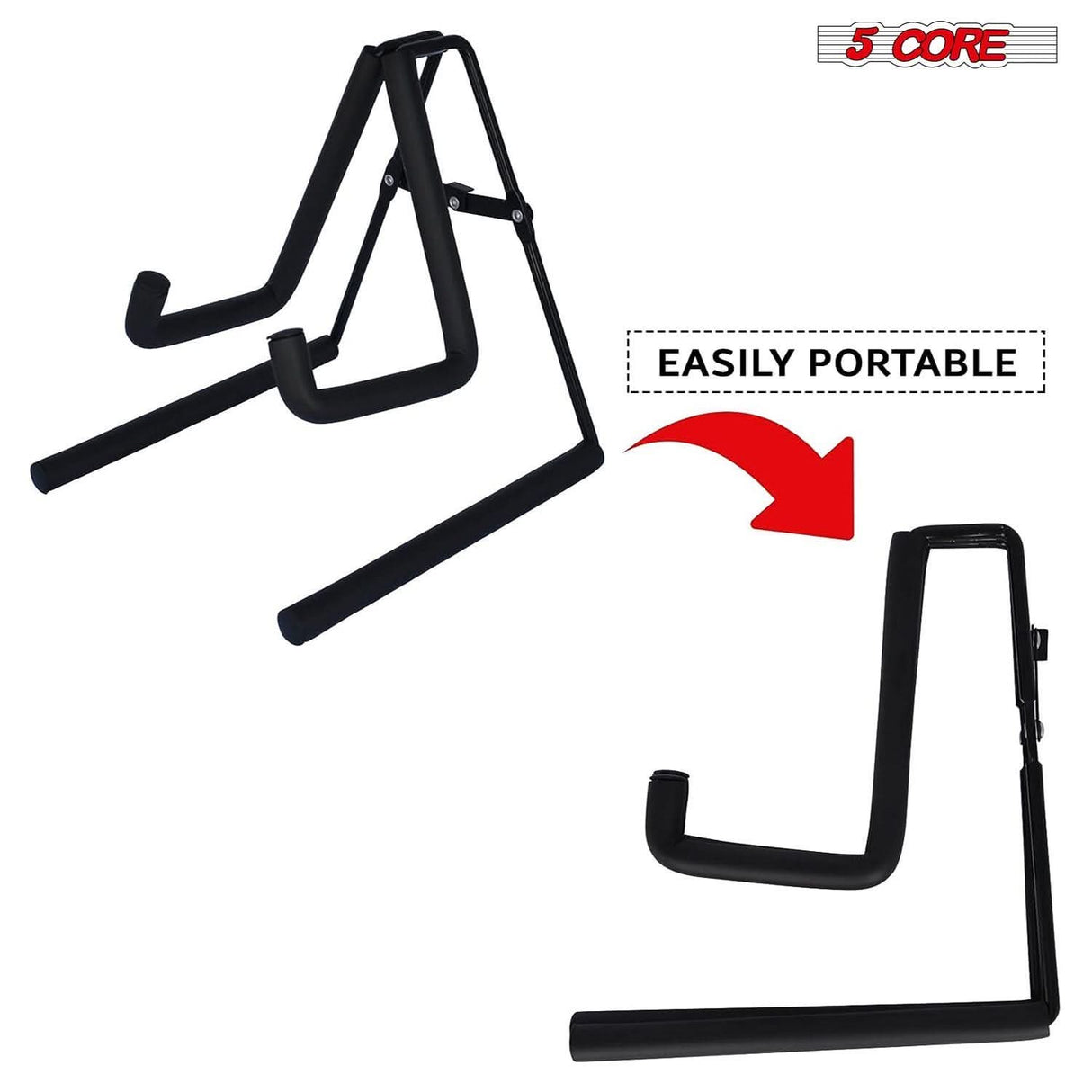 5Core foldable ukulele stand for safe storage of mandolin, violin, and mini guitars