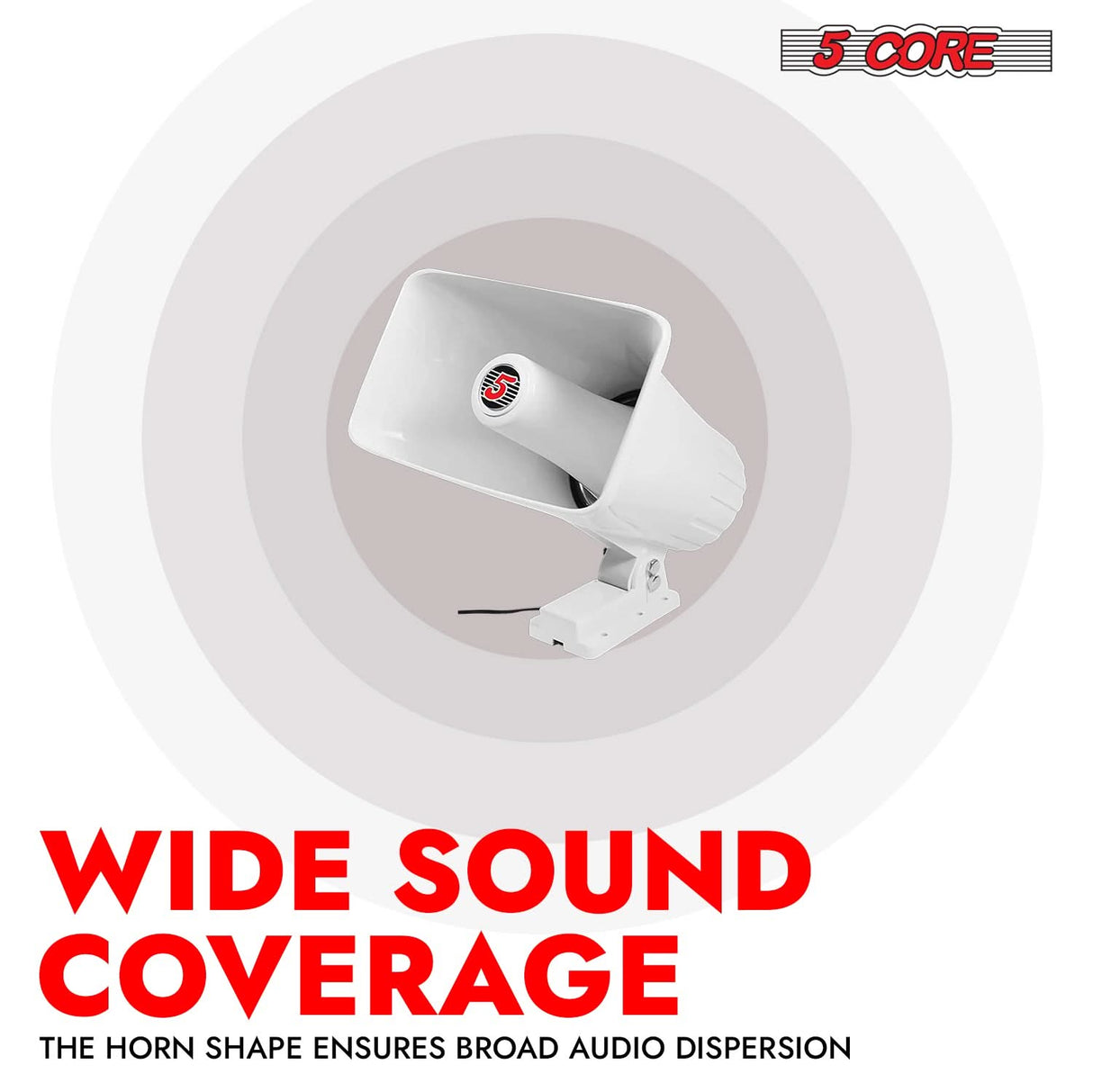 5 Core PA Horn Speaker 8Pcs 8 Inch 65W Loud Audio Outdoor Speakers System 8Ohm Reflex Megaphone