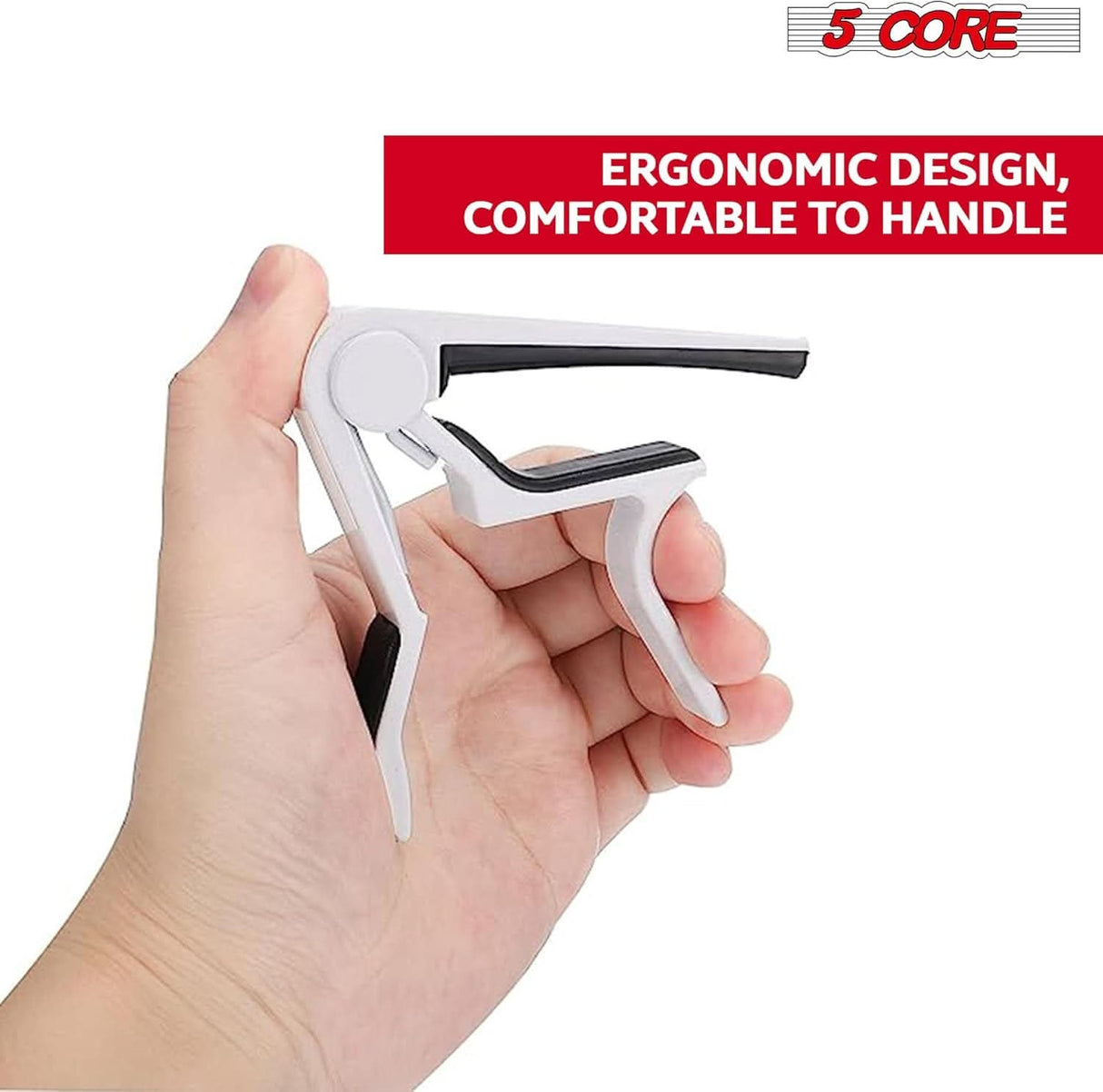 5 core capo acoustic electric guitar 6 string kapo 2 pair quick and easy adjustment classic clip for banjo mandolin - 5Core high quality product image