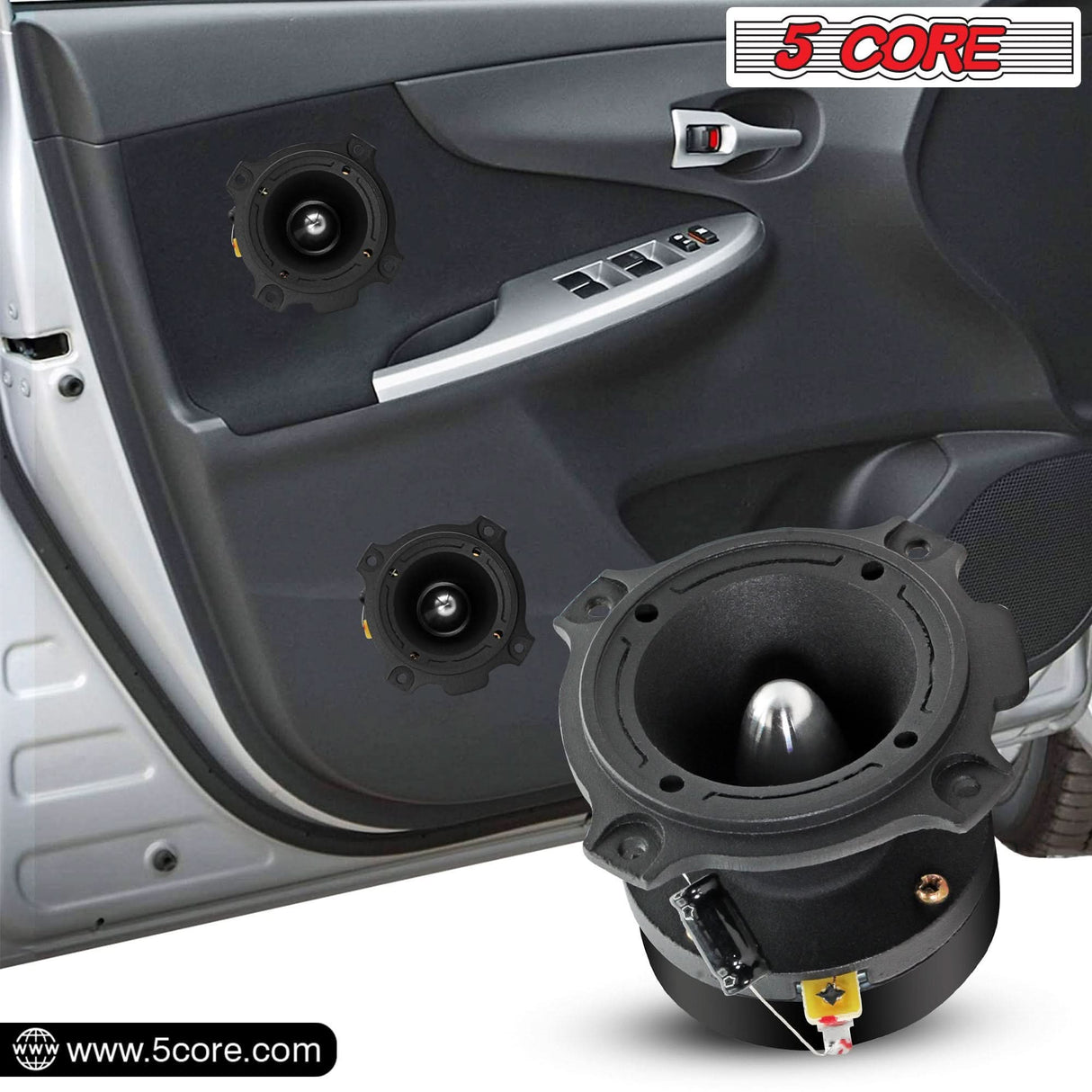 5Core powerful 6.5 inch midrange speaker with 580W PMPO and 300W PMPO tweeters