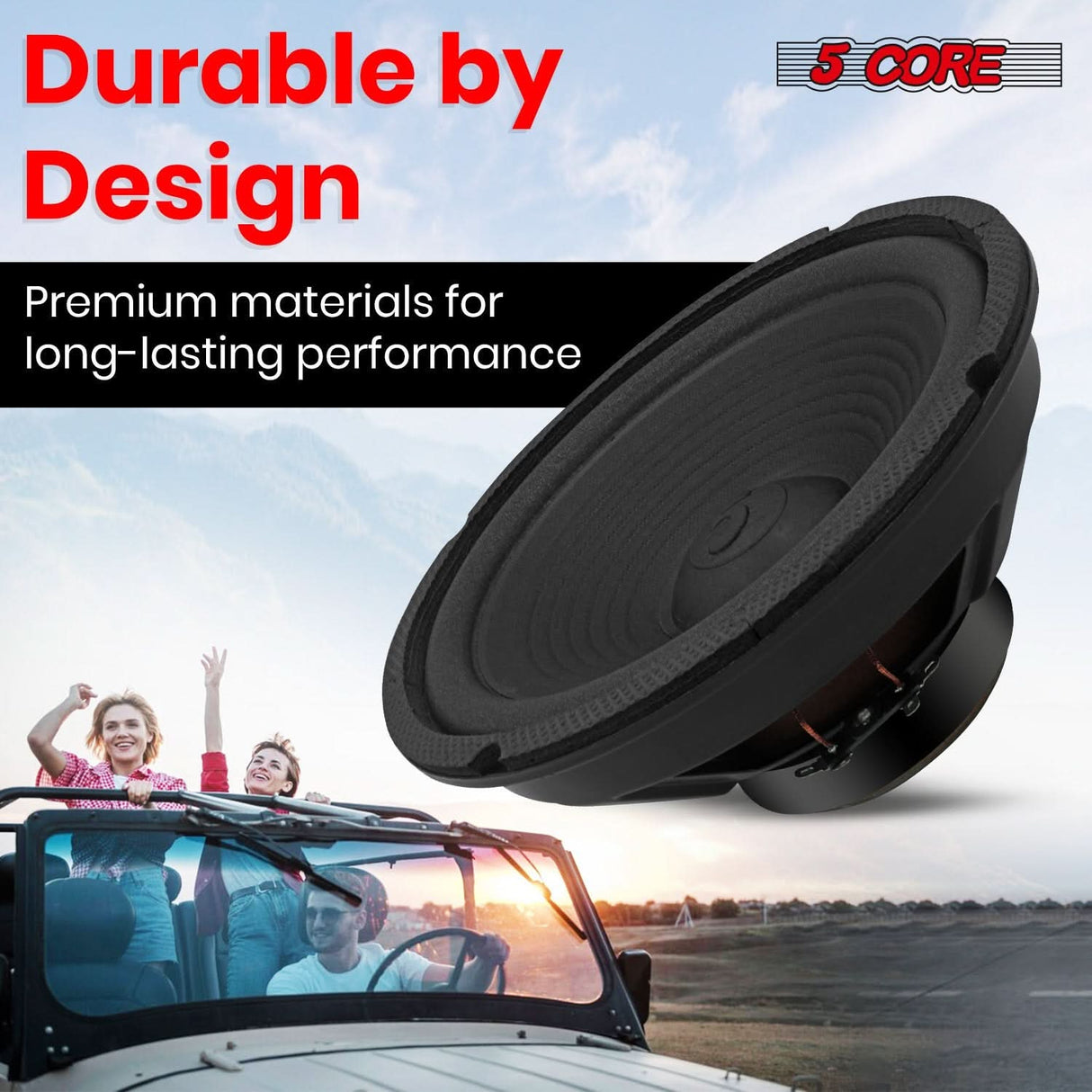 5 Core 8 Inch Subwoofer Speaker 500W Combined Peak 4Ohm Replacement Car Bass Sub Woofer