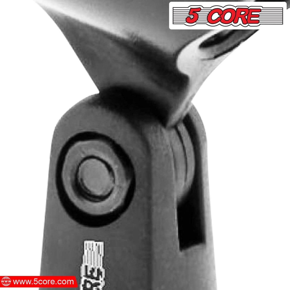 5Core set of 4 microphone clip holders, 5/8 to 3/8 inch screw adapters