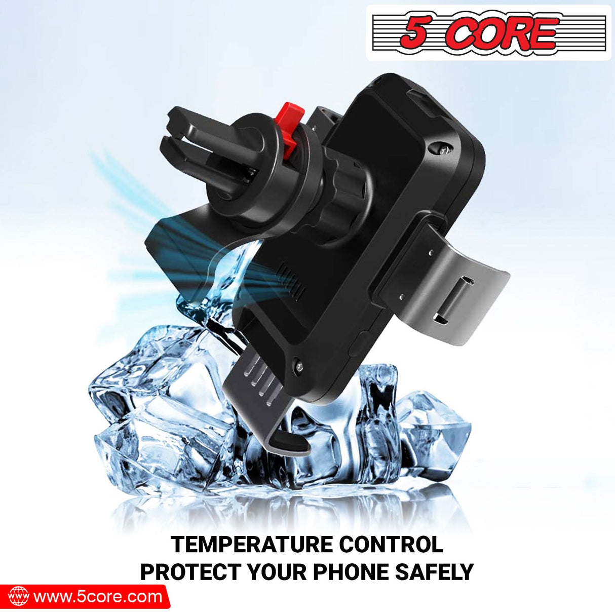 5 Core Magnetic Wireless Car Charger Mount, Stick on The Dashboard for MagSafe iPhone & Android