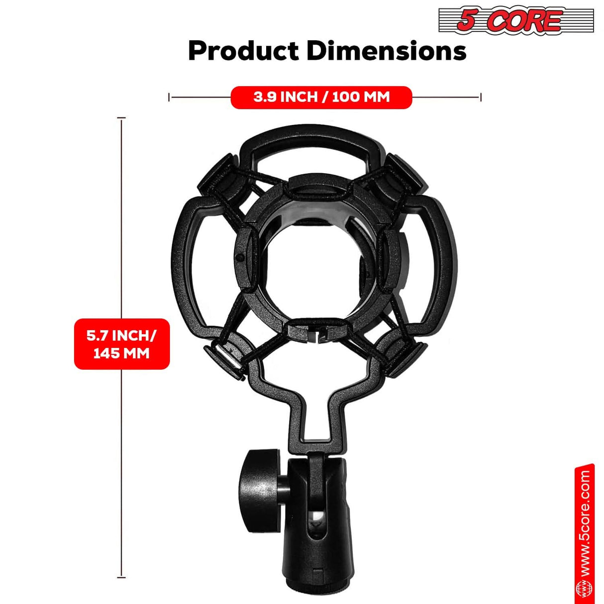 5Core professional podcast bundle with condenser cardioid mic and boom arm