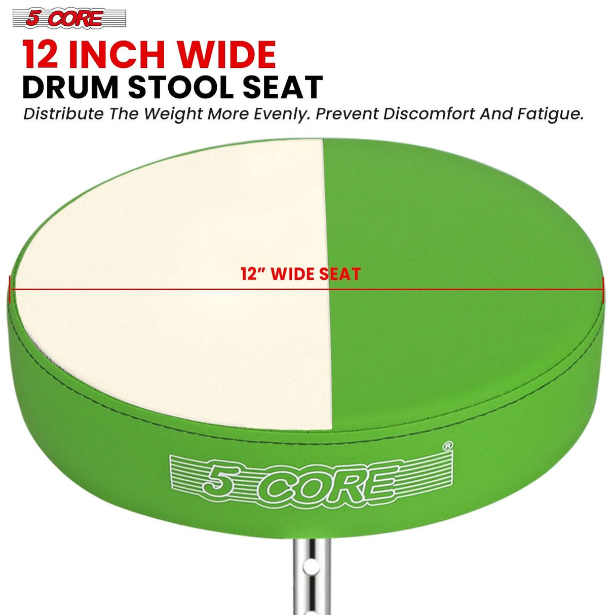 Professional drum stool with a reliable build, cushioned top, and easy height adjustment for drummers.