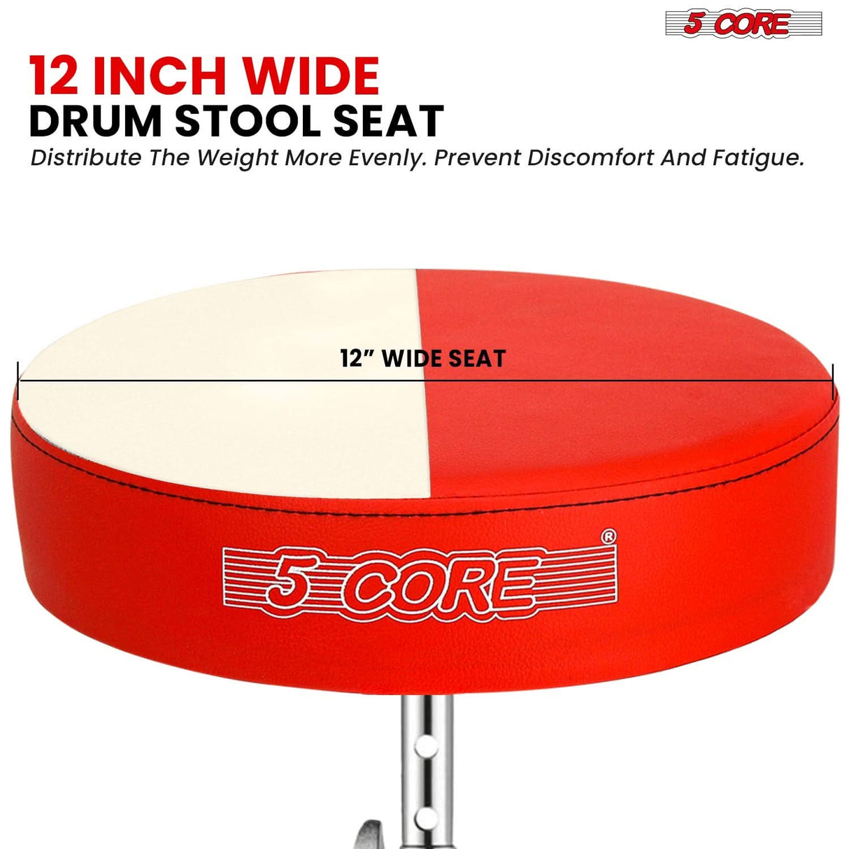 Premium drum stool with a solid metal frame, thick cushion, and secure height adjustment.