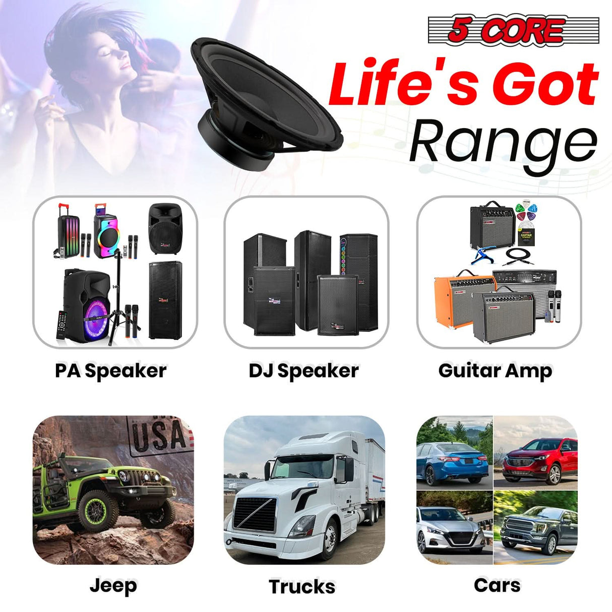 5 Core DJ Subwoofer Speaker High Power Bass Performance View