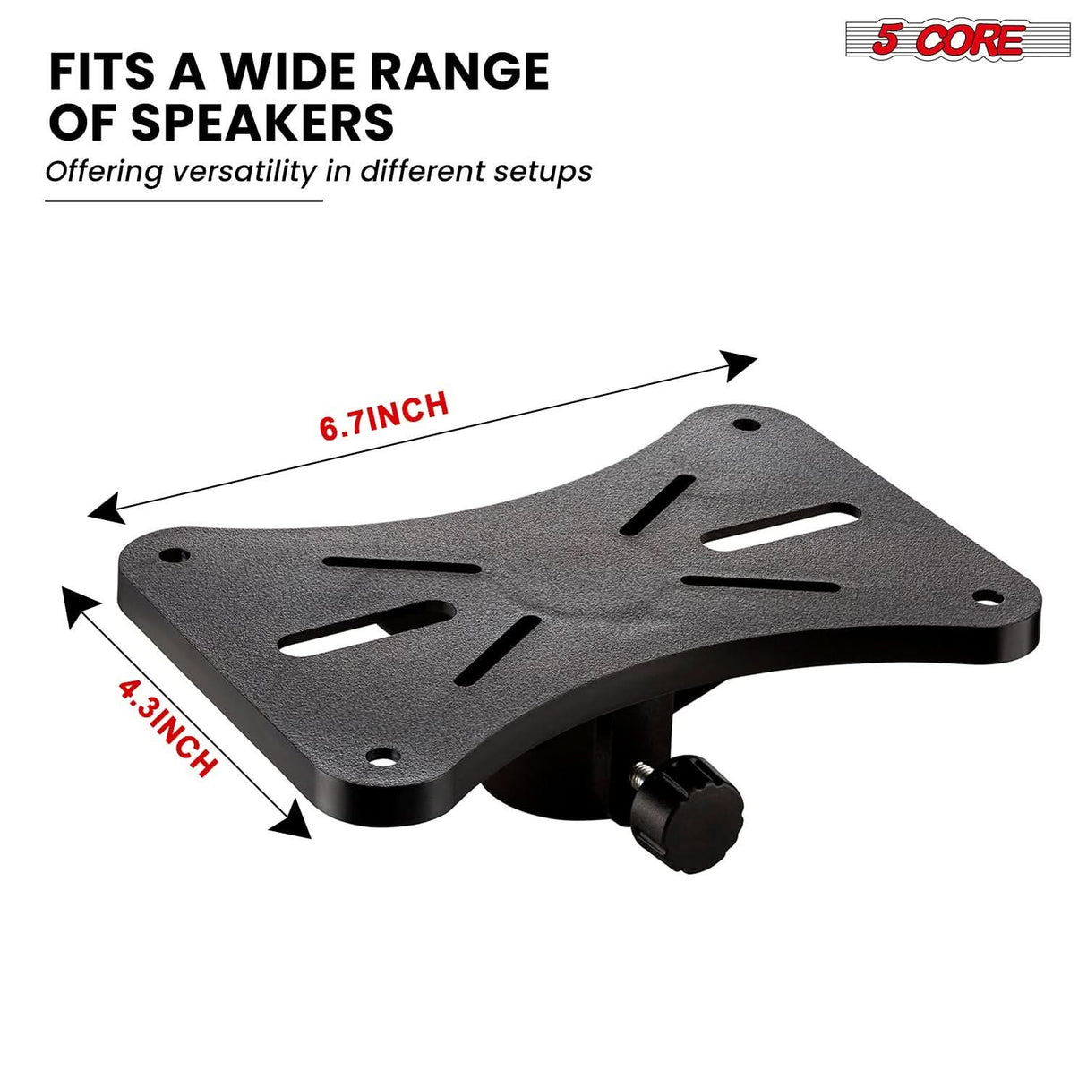 5Core adjustable speaker stand in sky blue for space-saving audio setups