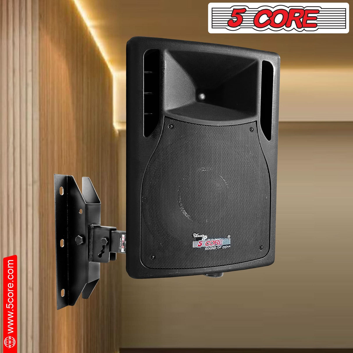 Professional audio speaker bracket for home theaters and PA systems