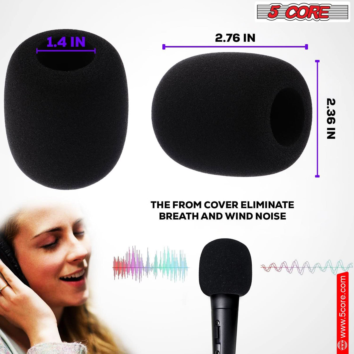 5Core recording microphone kit for podcasting with condenser cardioid mic and boom arm